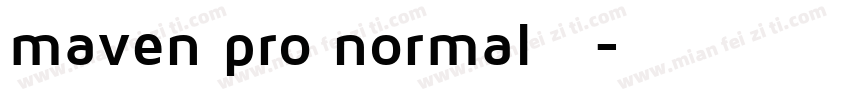 maven pro normal字体字体转换